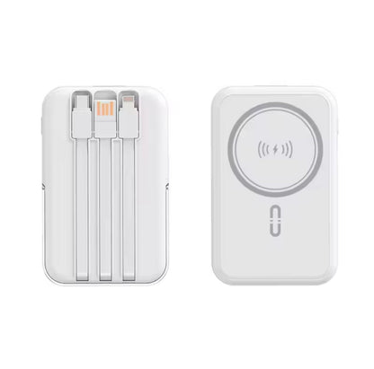Fast 10000 mAh Powerbank with 3 cables