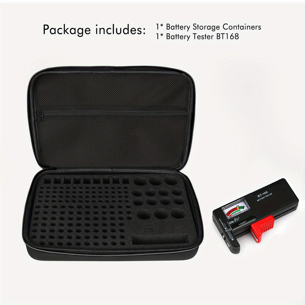 Hard Shell Battery Organizer Case