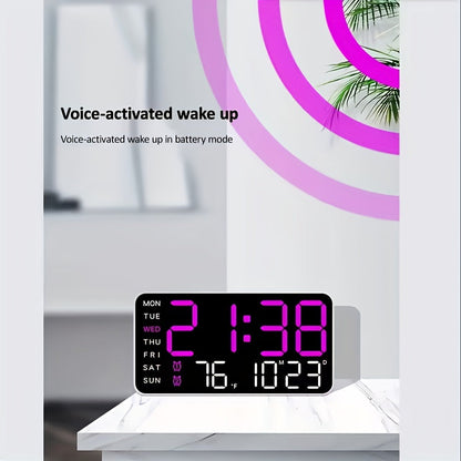 Voice Control Digital Wall Clock