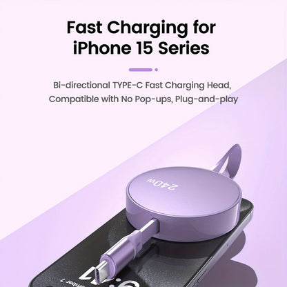 Type C to C Retractable Fast Charging Cable