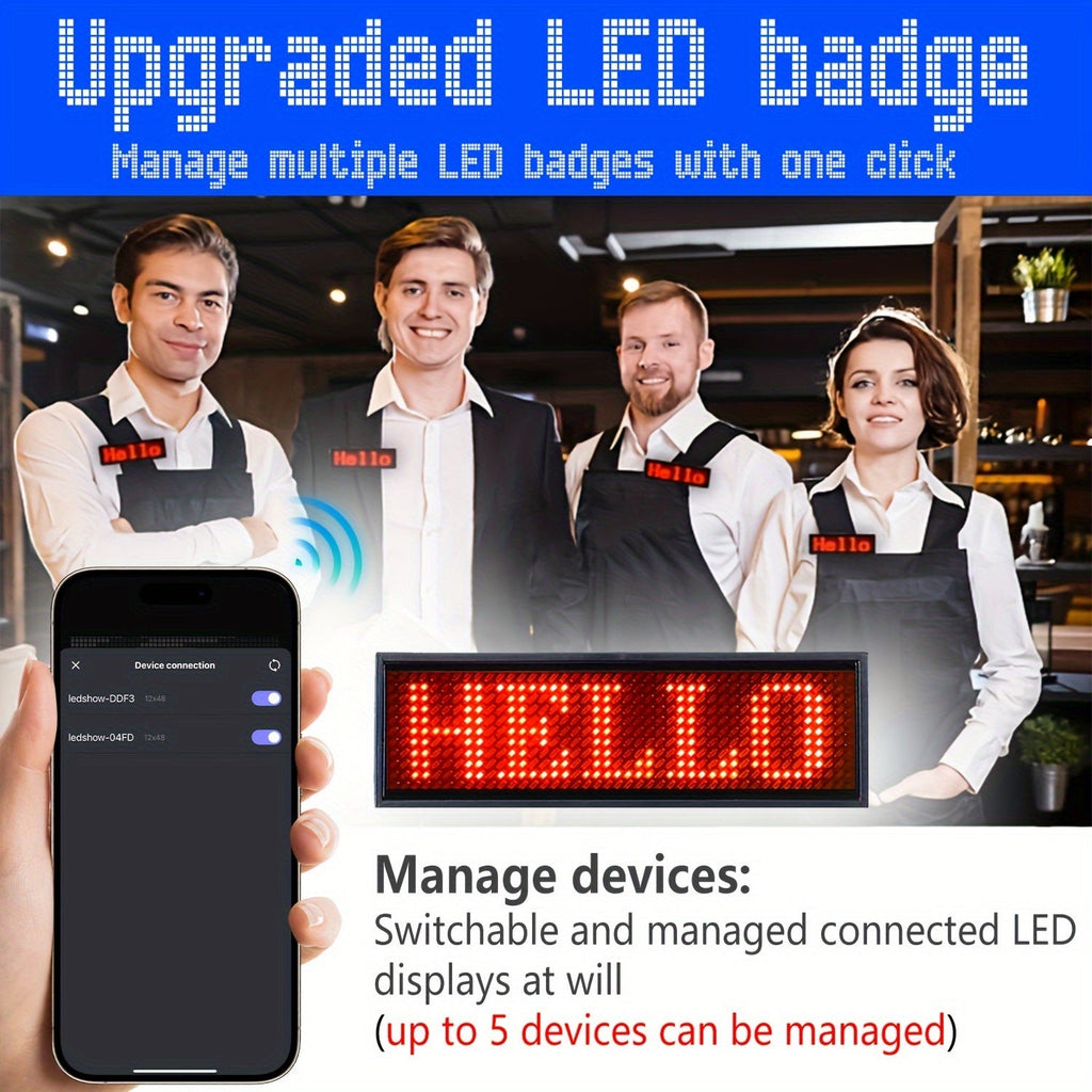 Wireless LED Badge