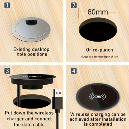 Built-in Desktop Wireless Charger