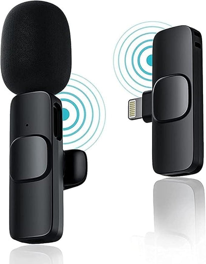 K9 Dual Microphone Mic Plug &amp; Play USB Type C &amp; IOS Wireless Lavalier Microphone Auto Sync Noise Reduction NO APP or Bluetooth Needed- Dual Mic